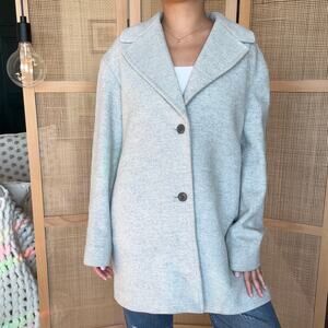 Aritzia Sunday Best Princeville Pea Coat Small Gray Trench Relaxed Classic